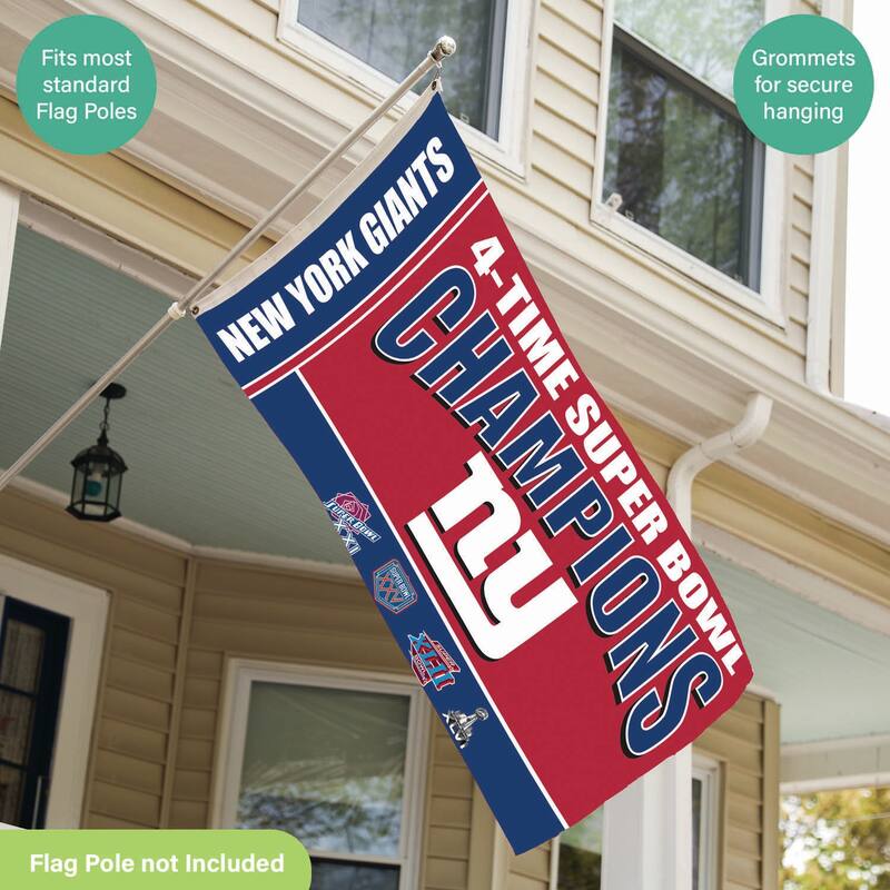 New York Giants Single Sided Flag w/ 2 Grommets, 3'x5'