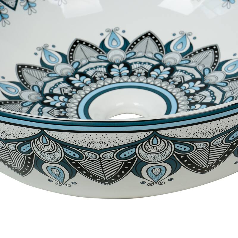 16" Round Artistic Ceramic Vessel Sink