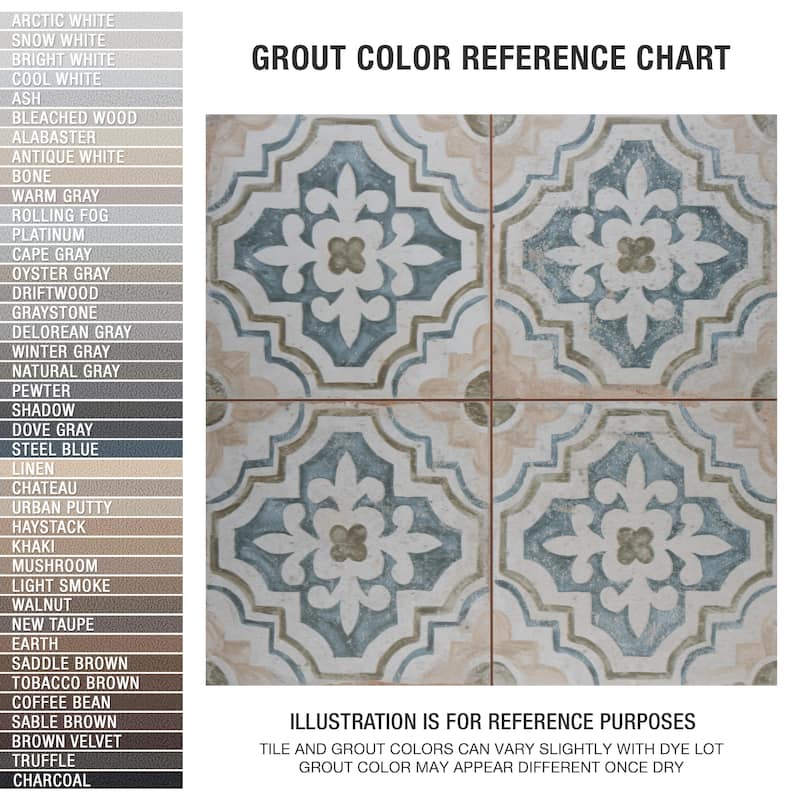 Merola Tile Kings Porto Fatima 17-5/8" x 17-5/8" Ceramic Floor and Wall Tile