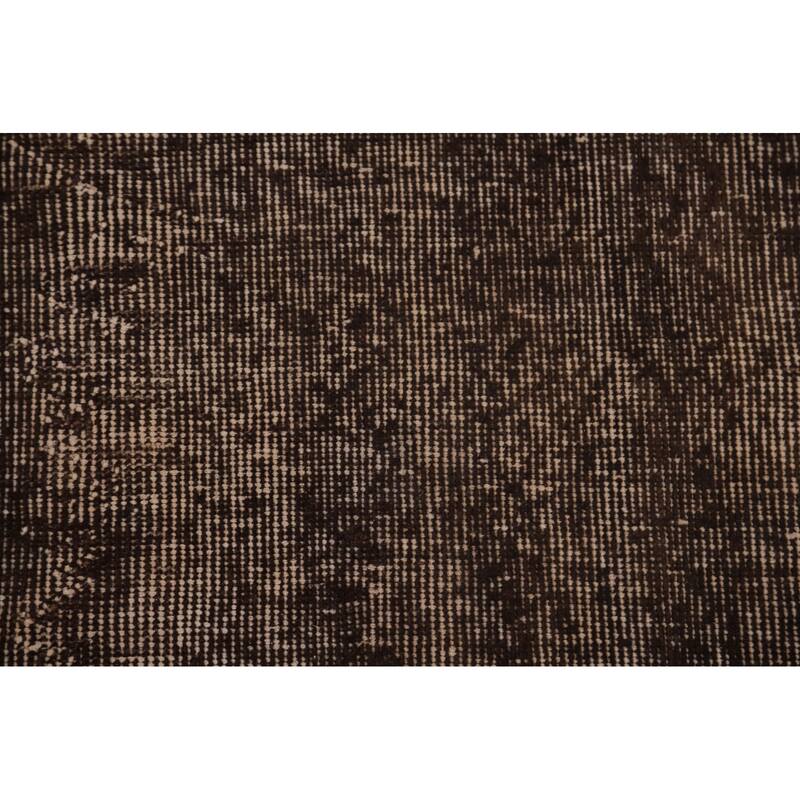 Over-Dyed Solid Anatolian Turkish Vintage Rug Handmade Wool Carpet - 6'11" x 10'7"