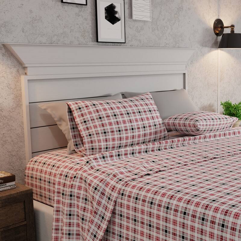 Color Sense Cotton Double Brushed and Extra Warm Flannel Sheet Set