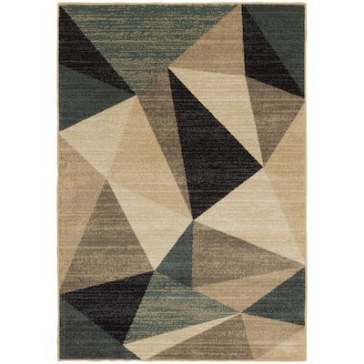 Style Haven Drosbacken Geometric Grey/ Blue Area Rug