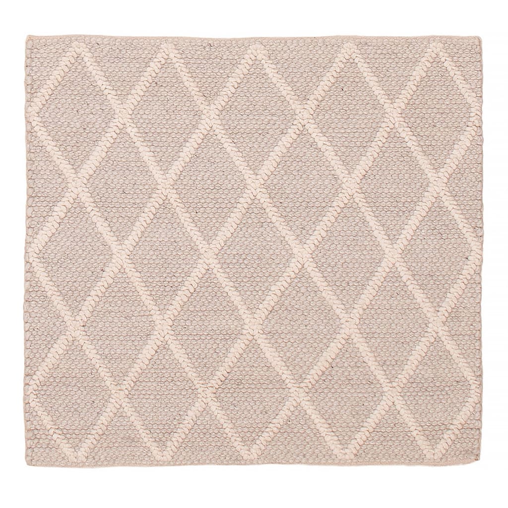 ECARPETGALLERY Braid weave Sienna Grey Wool Rug - 4'1 x 3'10