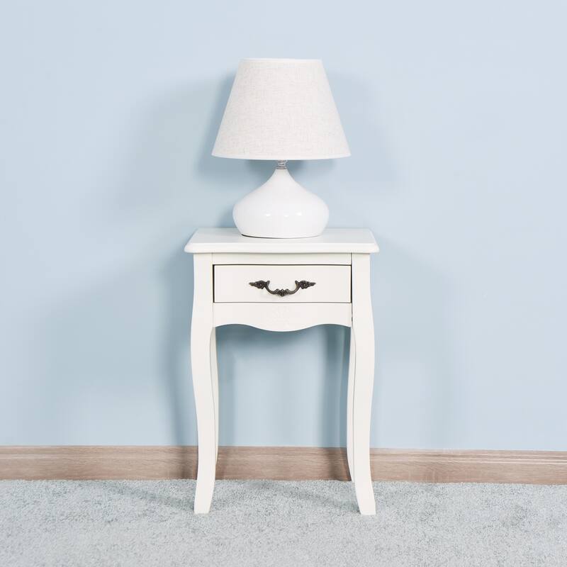 Stylish Floor-standing Storage Table with Drawer and Curved Legs for Versatile Use