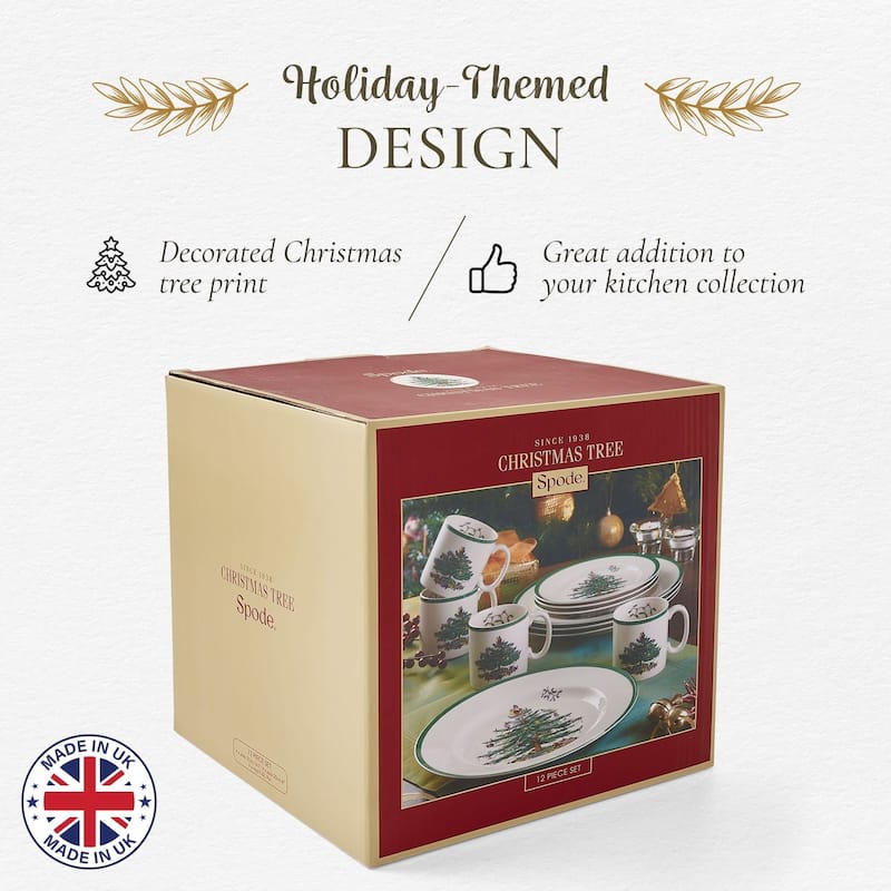 Spode Christmas Tree 12 Piece Dinnerware Set