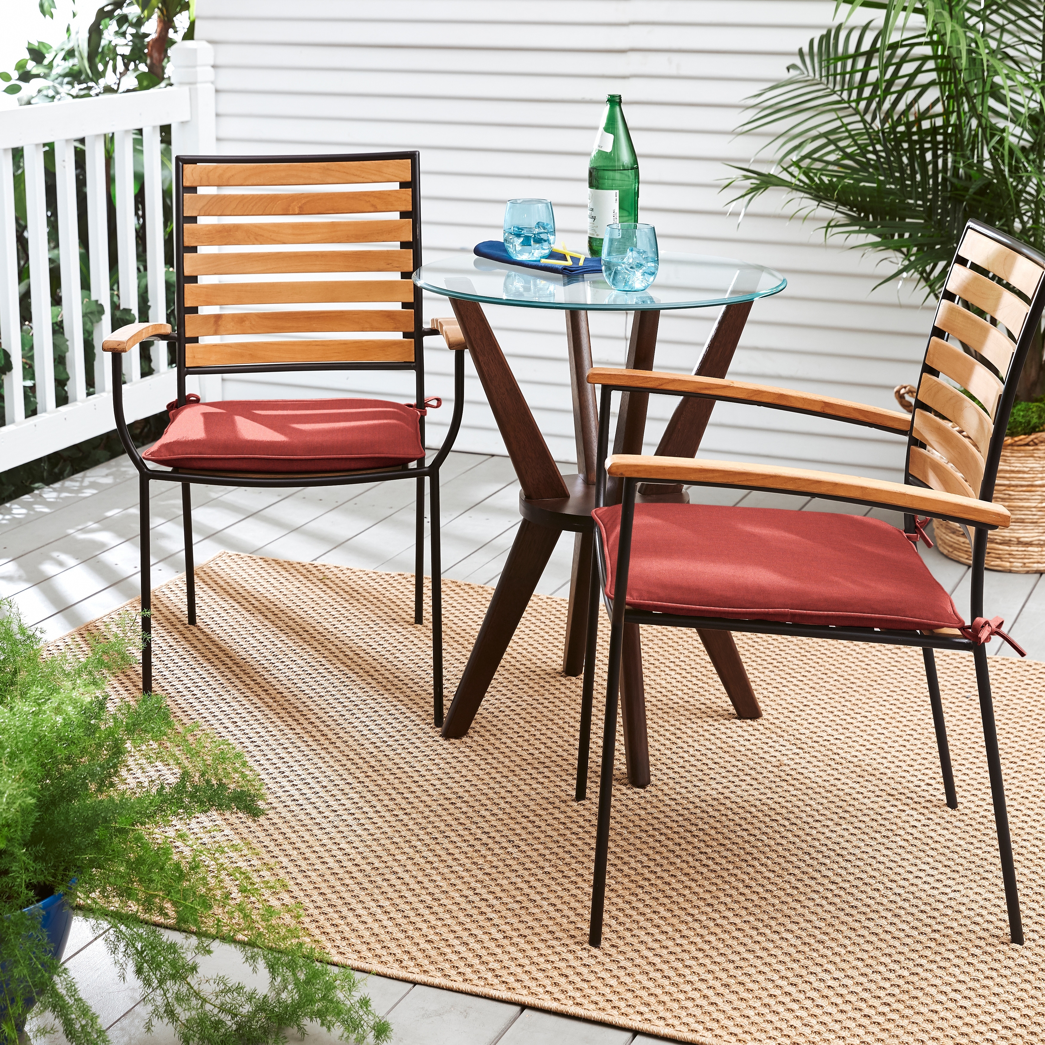 Sorra Home Sunbrella Canvas Henna Indoor/ Outdoor Cushion, Set of 2