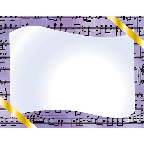 6 Pk Music Certificate Border Computer Paper Writing paper themed writing paper writing printable. overstock com