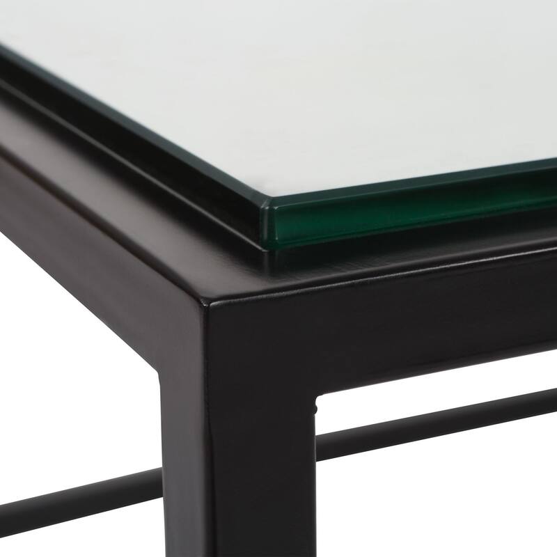 Uttermost 25196 Bravura 48" Wide Iron and Tempered Glass Coffee Table
