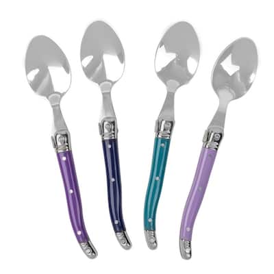 French Home Set of 4 Coffee Spoons - Plum Rose