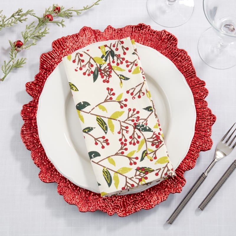 Red Berry Delight Napkin (Set of 4)
