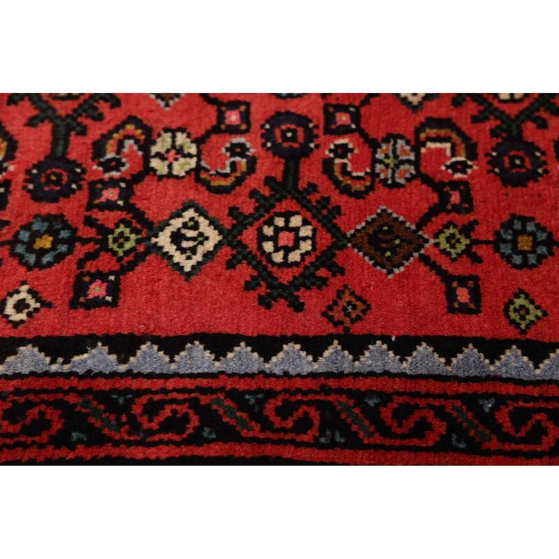 ECARPETGALLERY Hand-knotted Andelz Red Wool Rug - 3'8 x 4'11