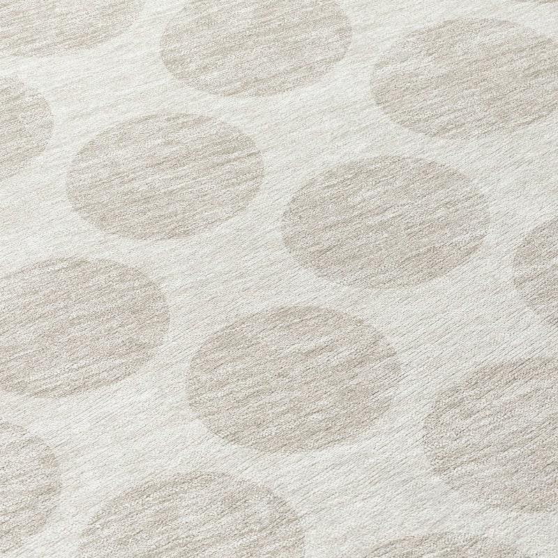 Machine Washable Indoor/ Outdoor Polka Dots Chantille Rug