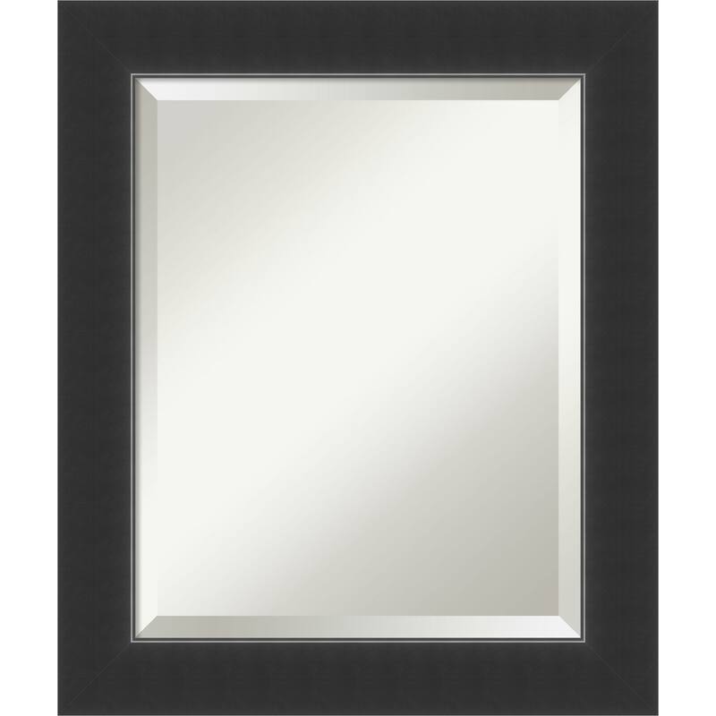 Beveled Wood Wall Mirror - Corvino Black Frame