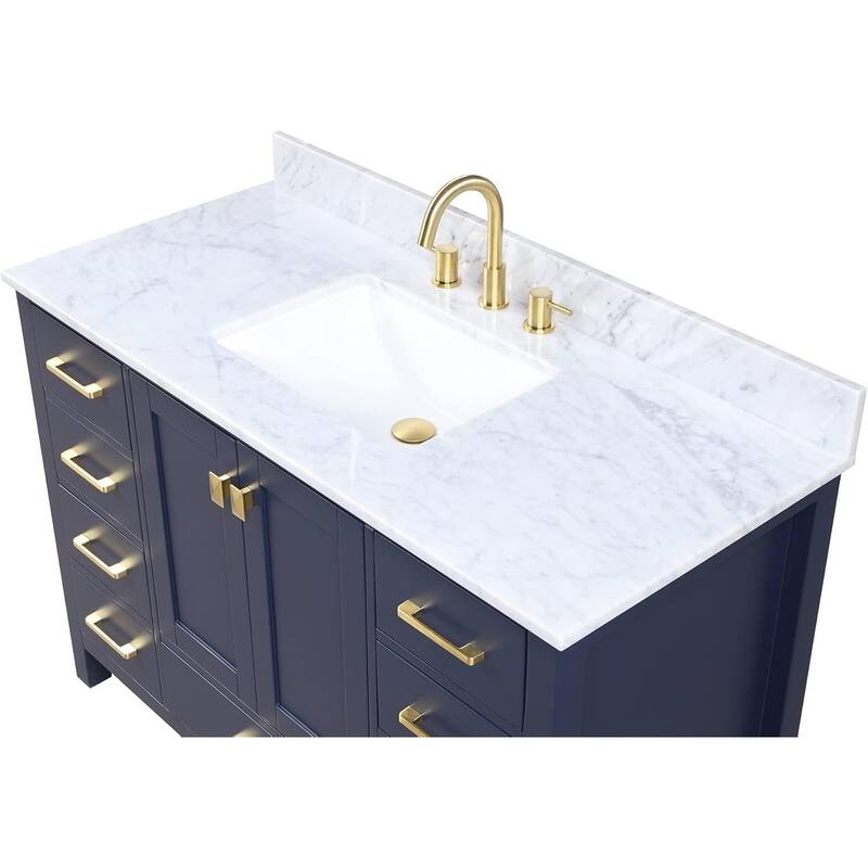 Blossom Geneva 48" Solid Wood Bathroom Vanity with Marble Top