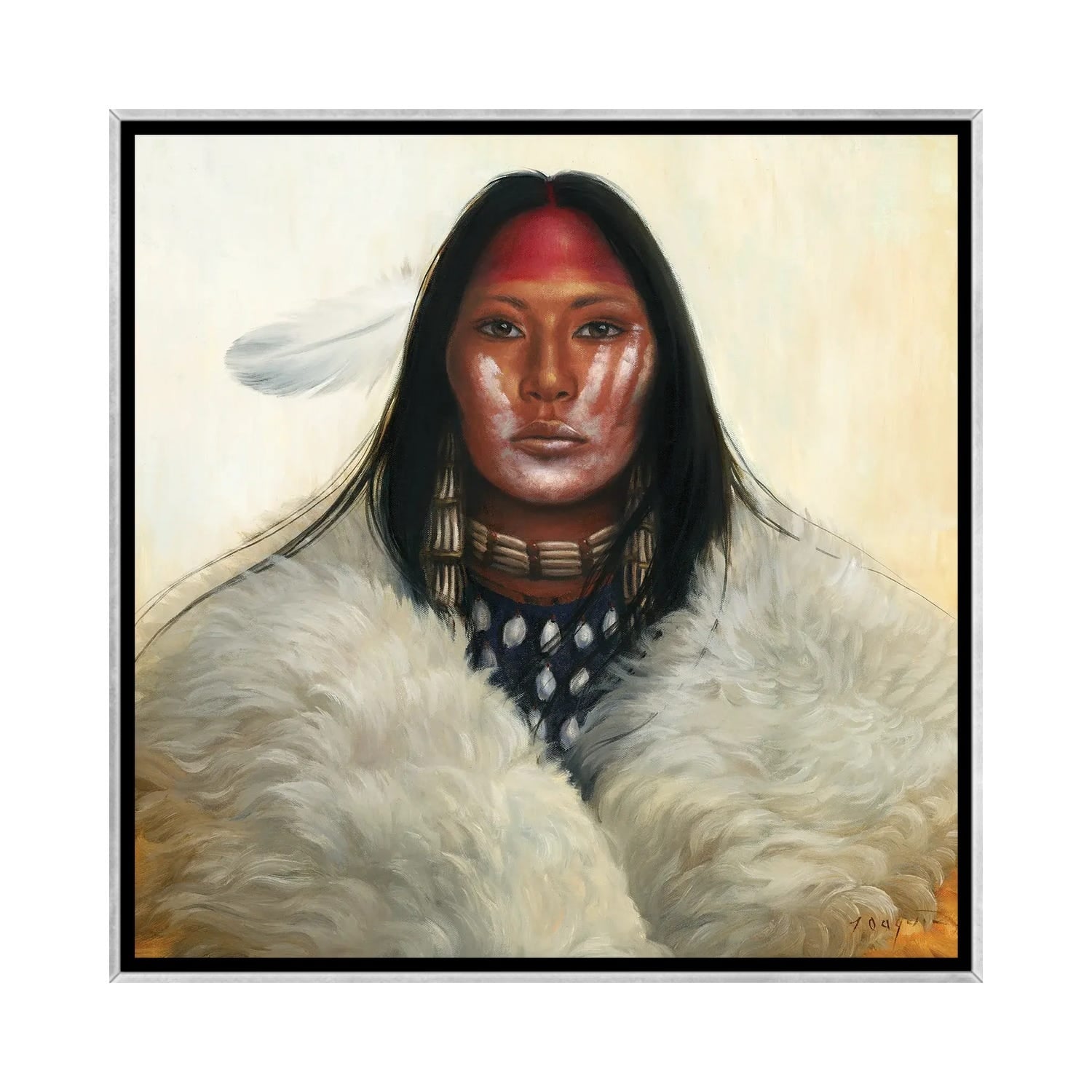 iCanvas "Woman Of The White Buffalo" by David Joaquin Framed