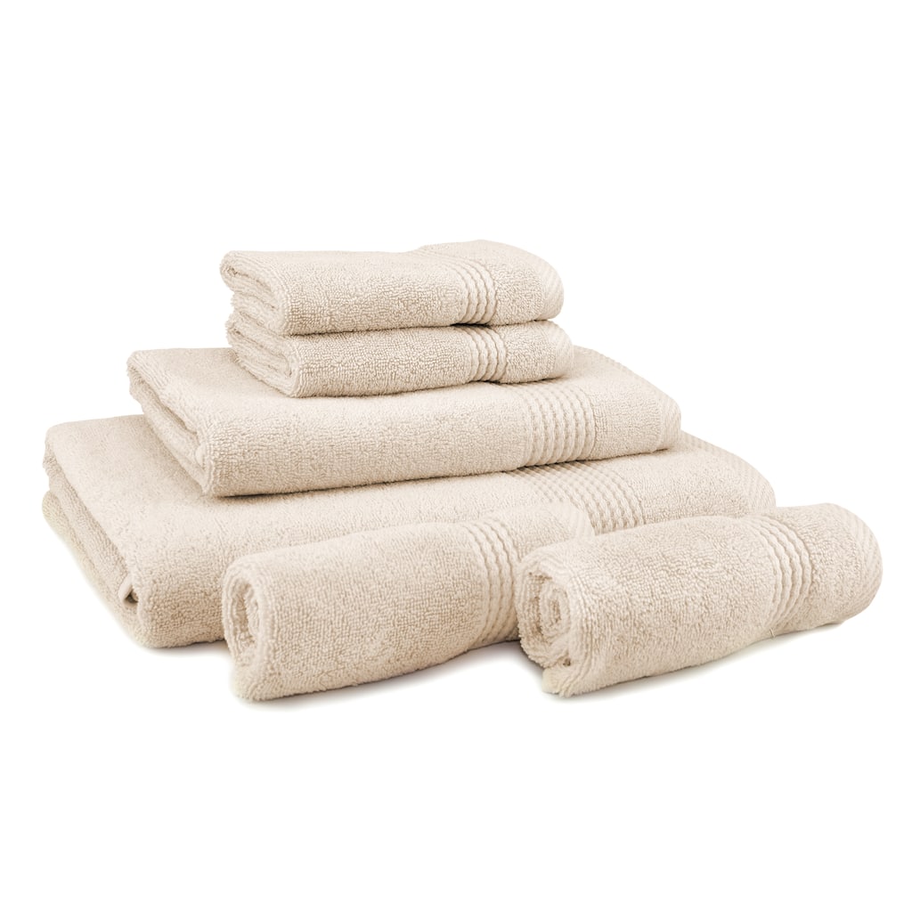 East'N Blue Lara Turkish Cotton Bath Towel Set (Set of 6) - (1 Bath Towel, 1 Hand Towel, 4 Washcloth)