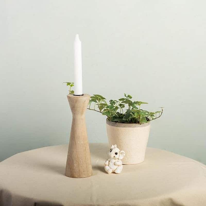 Wooden Taper Candle Holder