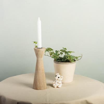 Wooden Taper Candle Holder