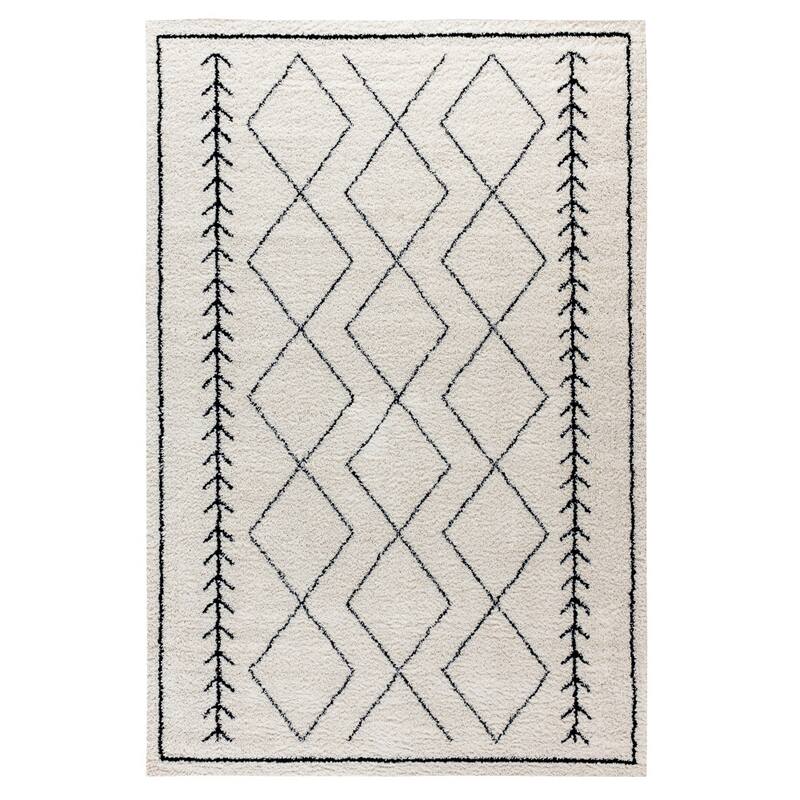 Geometric Bohemian Shag Rug