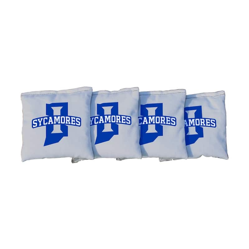 Indiana State White Cornhole Bags - All-Weather Resin Filled