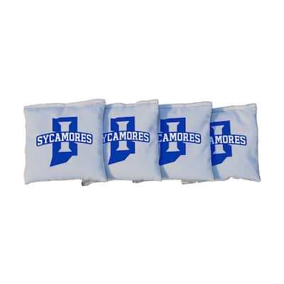 Indiana State White Cornhole Bags