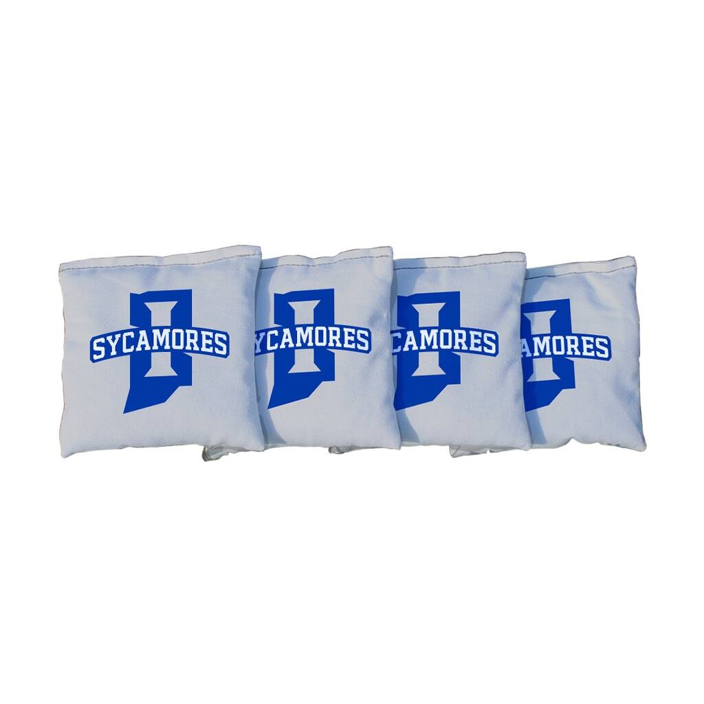 Indiana State White Cornhole Bags