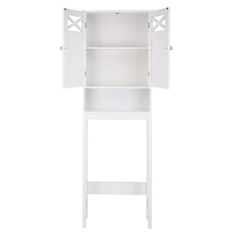 Double Doors Bathroom Cabinet White