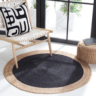 SAFAVIEH Handmade Natural Fiber Charlyne Bordered Round Jute Rug