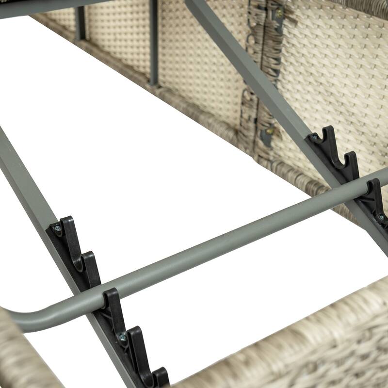 Adjustable Sun Bed With Curtain