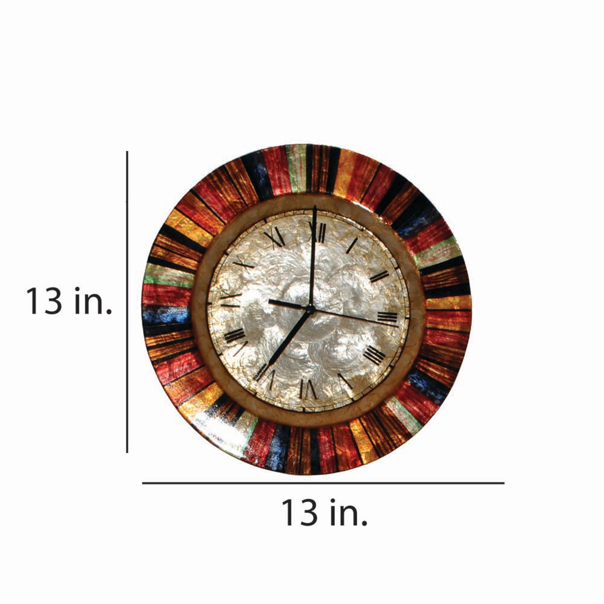 Shop Handmade Clock Multicolor On Sale Overstock 11669034