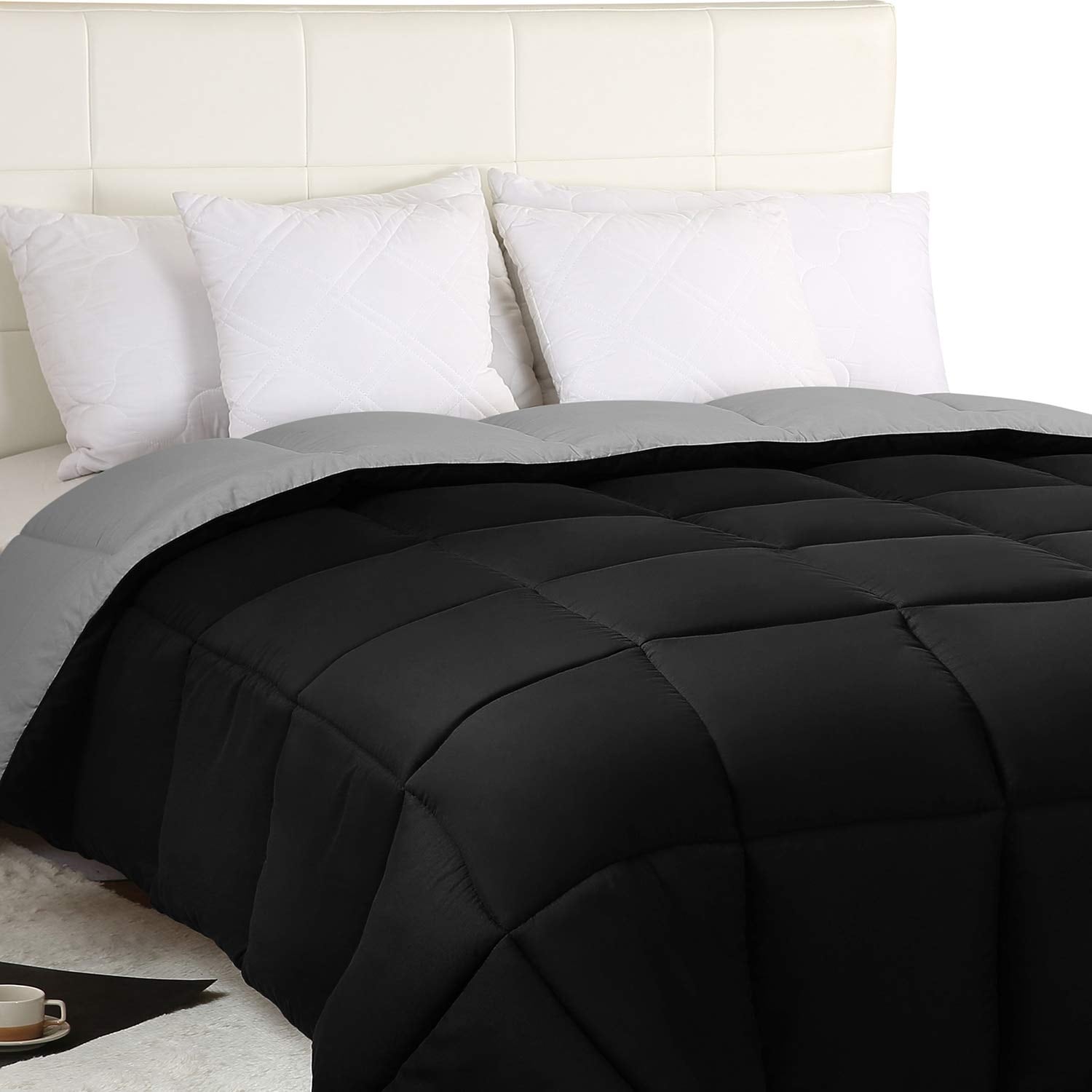 Utopia Bedding Queen Comforter Set (Grey) with 2 Pillow Shams