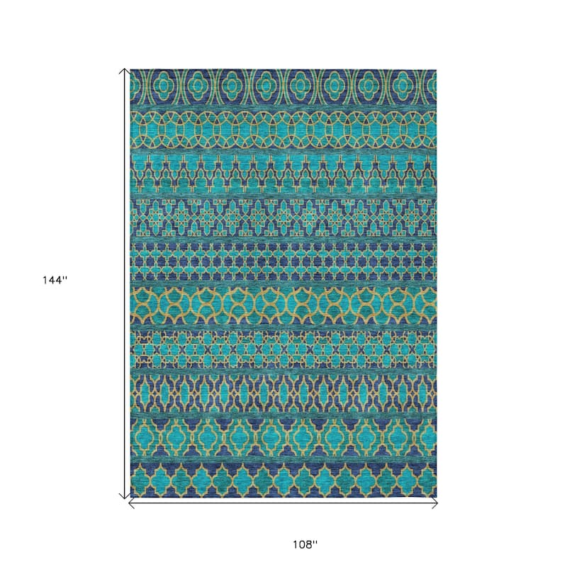 HomeRoots Quatrefoil Transitional Rectangle Outdoor Rug