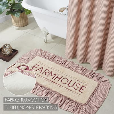 Sawyer Mill Red Farmhouse Bathmat 27x48