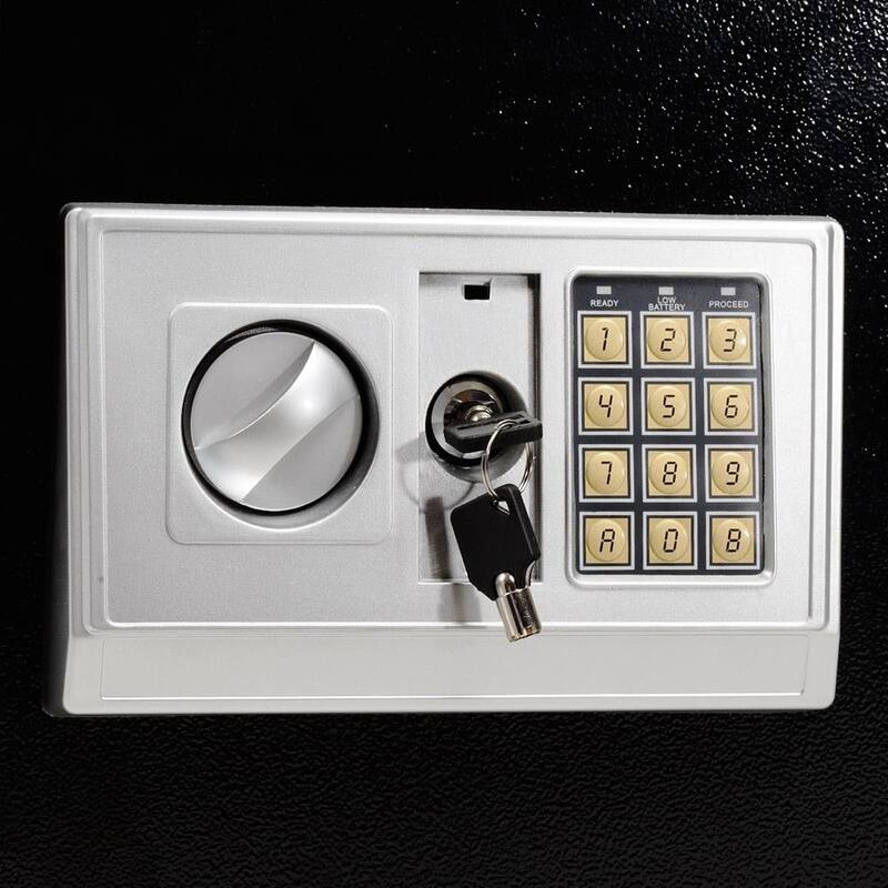 Security Safe with Digital Electronic Lock, Office/Home Safe Box - Includes Keys and Batteries