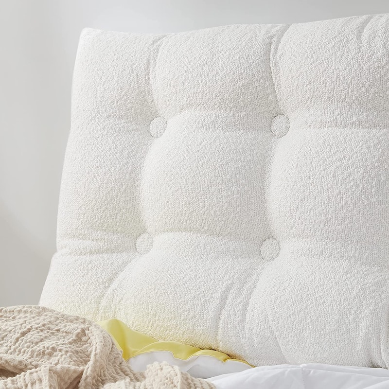 Rainha® Bed 2 Sofa - Tufted & Boucle Pillow Cushion by DormCo