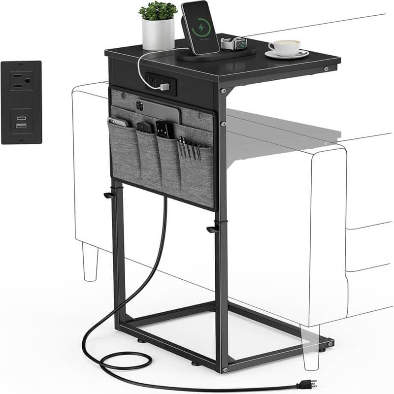 Small Sofa Table Laptop Couch Desk - Black