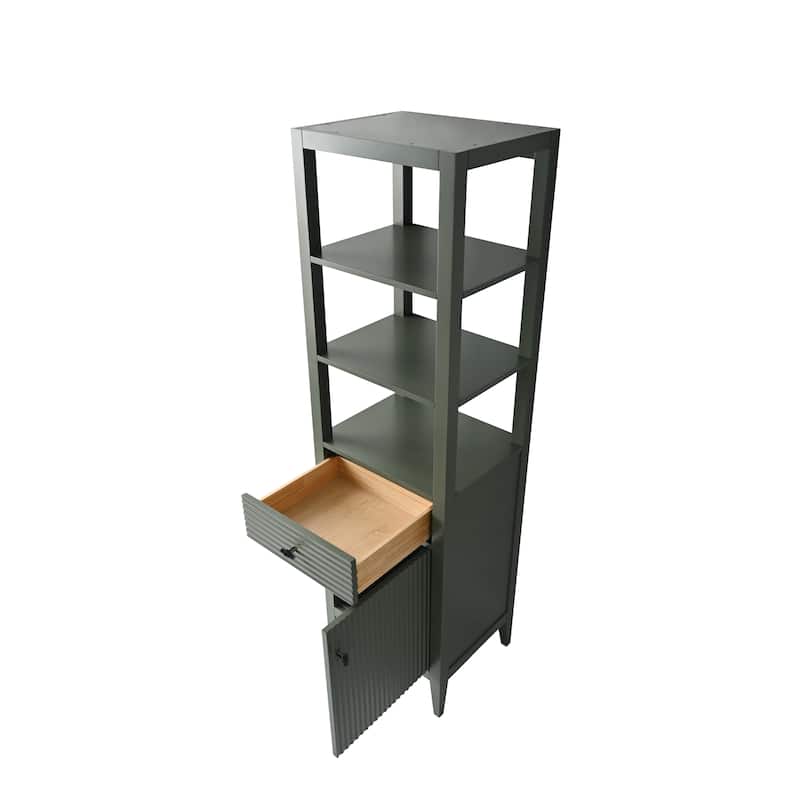 Vanity Art 72" Tall Tower Bathroom Linen Cabinet with Soft Close Door and Drawer