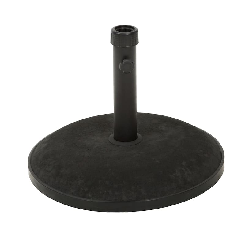 55 lbs Round Concrete and Steel Umbrella Holder for Outdoor Patios