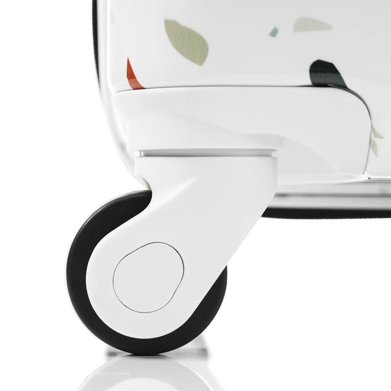 3-Piece, 20-Inch Modern Hard Shell Luggage with USB Port and Spinner Wheels, for Boarding Travel, White