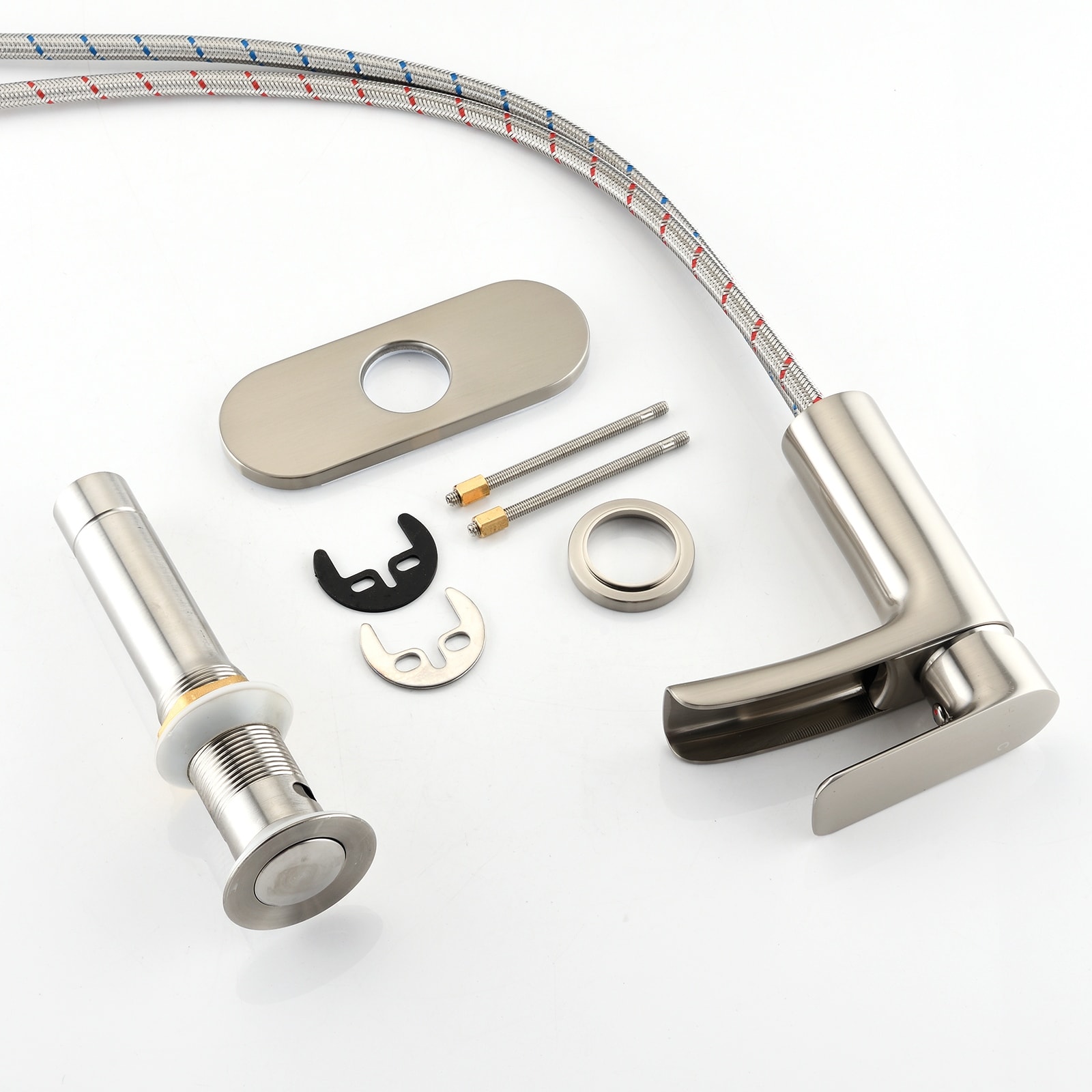 PROOX Single Handle Waterfall Spout Sink Faucet with Drain