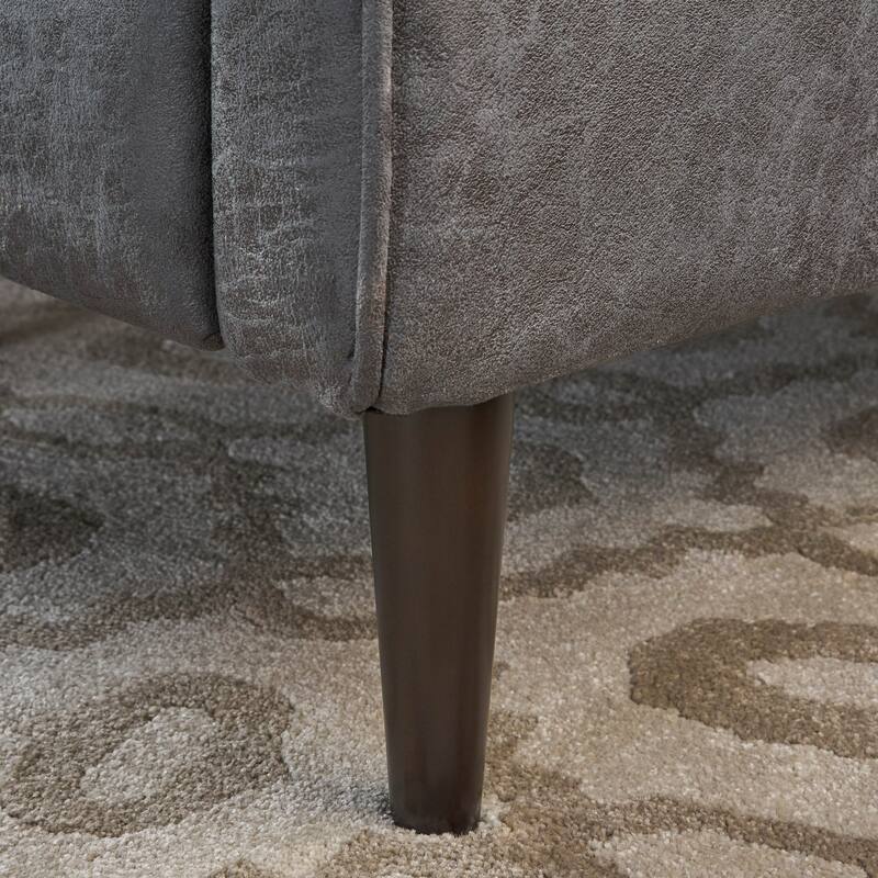 Mervynn Mid-Century Modern Microfiber Recliner by Christopher Knight Home