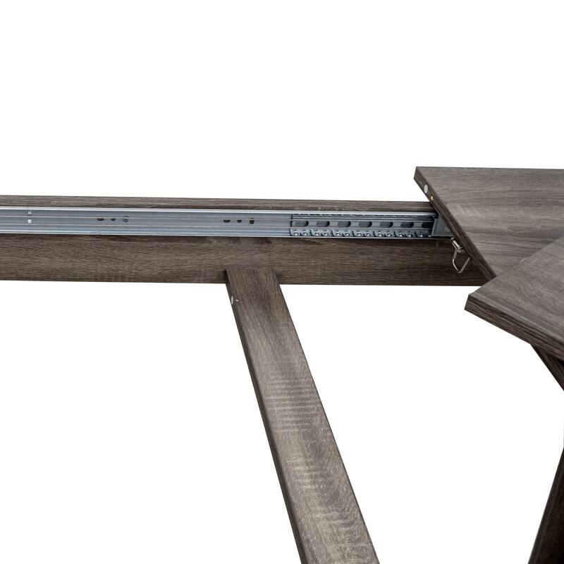 Dining Table , 106.3 in Large Extendable Kitchen Table