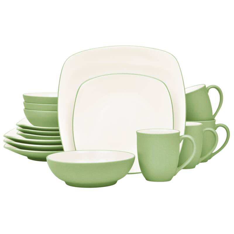 Noritake Colorwave 16-Piece Square Set, Service For 4 - Apple