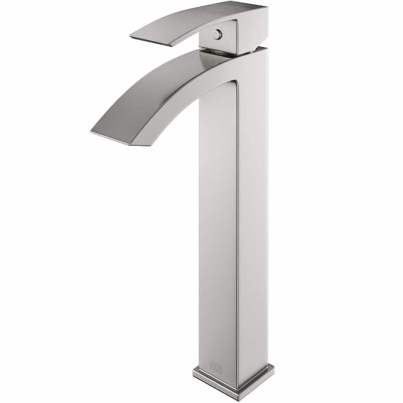 VIGO Duris 12" H Single Handle Single Hole Bathroom Vessel Faucet - Brushed Nickel