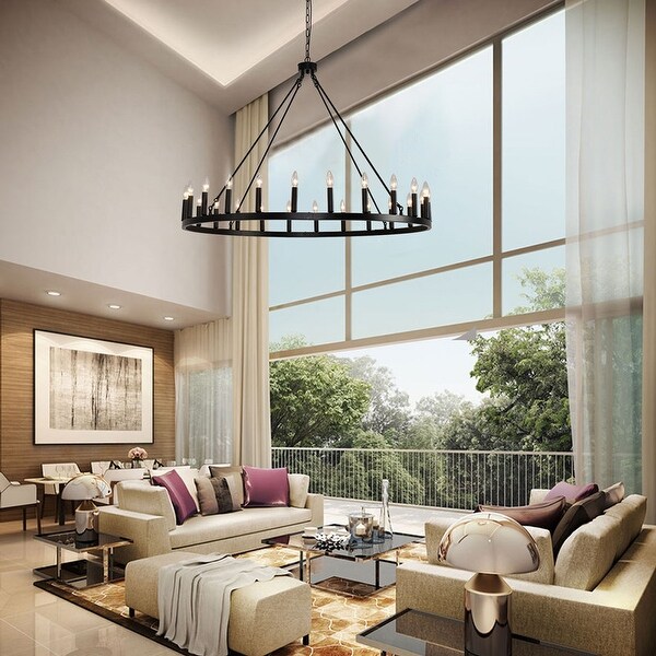 Industrial round chandelier cheap