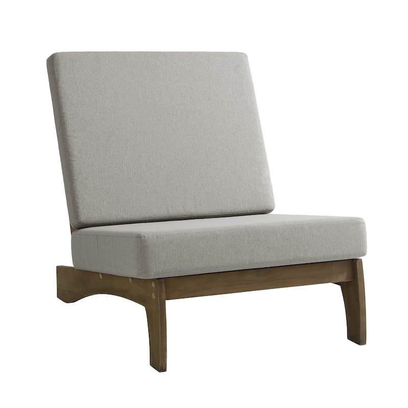 Outdoor Furniture Teak Wood Armless Loveseat Sofa With Cushion