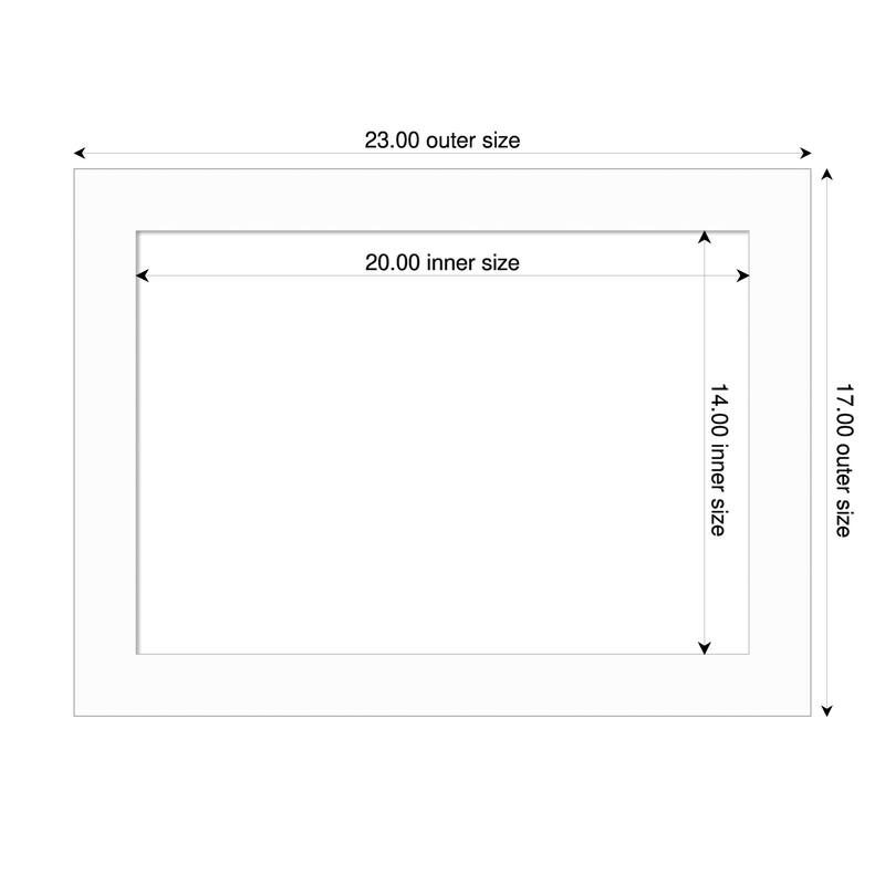 Amanti Art Basic Black Narrow Framed Dry Erase Magnetic Board - 23 x 17 in - Basic White Narrow