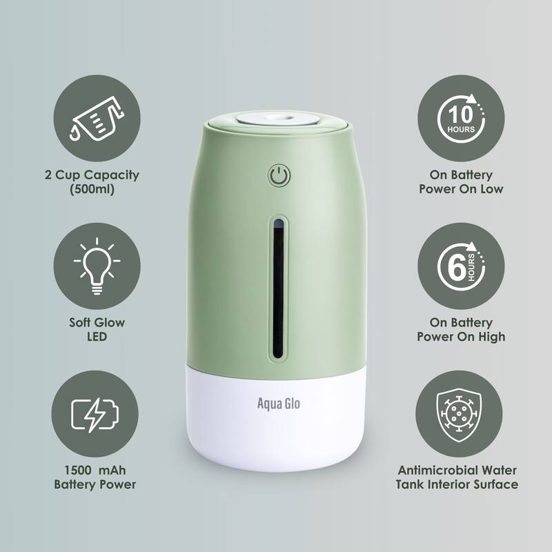 Airvana AG260HUM Aqua Glo Portable Ultrasonic Cool Mist Humidifier