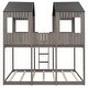 preview thumbnail 5 of 26, Full Over Full Bunk Bed with Roof, Window & Guardrail, Antique Grey
