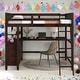 preview thumbnail 2 of 25, Full size Loft Bed With Drawers and Desk,Shelves for Home